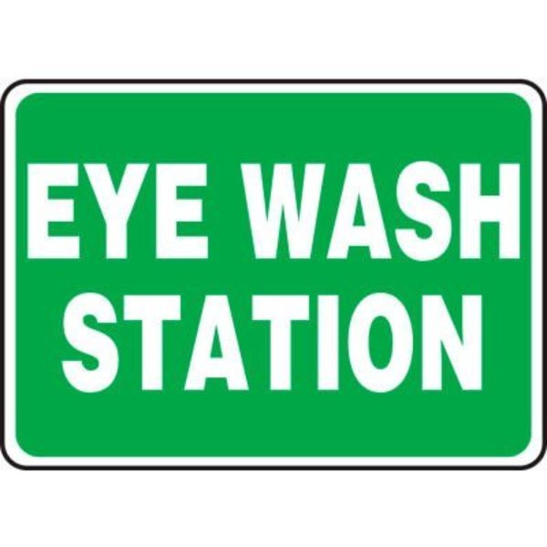Accuform Accuform Eye Wash Station Sign, 10inW x 7inH, Adhesive Vinyl MFSD987VS